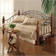 Hillsdale Camelot Wood and Metal Daybed in Cherry Finish with Pop-Up Trundle