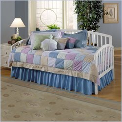 Hillsdale Carolina Solid Pine Daybed in White Finish with Pop-Up Trundle