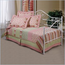 Hillsdale Harrison Metal Daybed in White Finish with Pop-Up Trundle