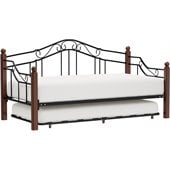 Hillsdale Madison Four Post Metal Daybed with Trundle