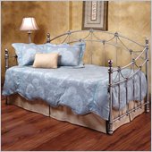 Hillsdale Kara Satin Metal Daybed in Silver Finish with Pop-Up Trundle