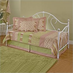 Hillsdale Bristol Metal Daybed in White Finish with Pop-UpTrundle by Hillsdale
