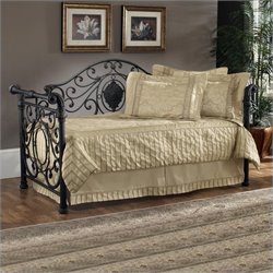 Hillsdale Mercer Metal Daybed in Antique Brown Finish with Pop-Up Trundle