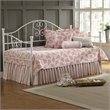 Hillsdale Lucy Girls Metal Daybed in White Finish with Pop-Up Trundle