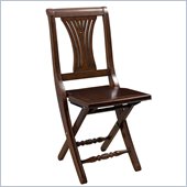 Hillsdale Loreto Folding Chair in Mahogany Finish