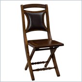 Hillsdale Andorra Folding Chair in Deep Walnut Finish