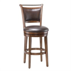 Hillsdale Calais 26 Swivel Counter Stool in Distressed Medium Brown Cherry