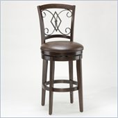 Hillsdale Pamplona 30 Inch Swivel Bar Stool in Distressed Medium Brown Cherry