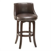 Hillsdale Napa Valley 30 Swivel Bar Stool in Brown Leather