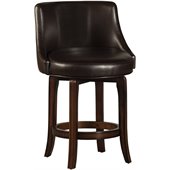Hillsdale Napa Valley 25 Swivel Counter Stool in Brown Leather