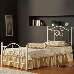 Hillsdale Westfield Metal Poster Bed in Off White