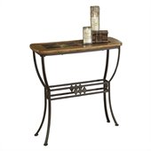 Hillsdale Lakeview Slate Top Console Sofa Table in Brown and Medium Oak