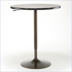 Hillsdale Aspen Adjustable Round Pub Table in Copper and Black Finish