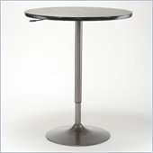 Hillsdale Aspen Adjustable Round Pub Table in Oyster Grey and Black