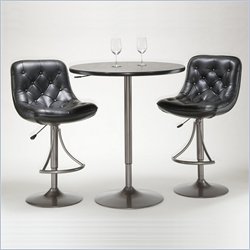 Hillsdale Aspen 3 Piece Pub Table Set with Bar Stools in Oyster Grey
