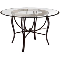 Hillsdale Pompei Metal Casual Dining Table in Black Gold Finish