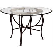 Hillsdale Pompei Metal Casual Dining Table in Black Gold Finish