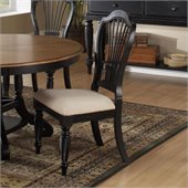 Hillsdale Wilshire Fabric Side Chair in Black Finish (Set of 2)