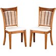 ADD TO YOUR SET: Hillsdale Bayberry Fabric Dining Side Chair in Oak Finish (Set of 2)