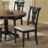 Hillsdale Embassy Dining Chairs in Rubbed Black (set of 2)