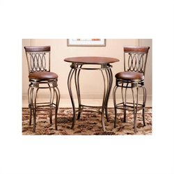 Hillsdale Montello Pub Table with 34 Inch Wood Top Set