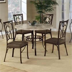 Hillsdale Brookside 5 Piece Stone Top Round Dinette Set