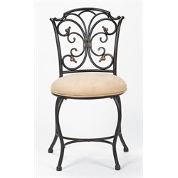 Hillsdale Sparta Vanity Stool in Black Gold Finish