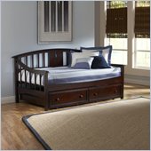 Hillsdale Alexander Daybed With Trundle Drawer in Deep Brown Finish