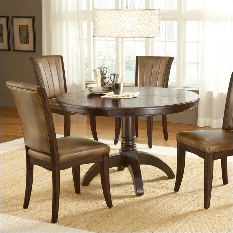 Hilale Grand Bay Round Pedestal Dining Table In Cherry Finish 4379dtb