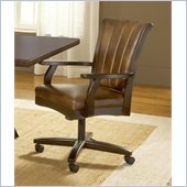 Hillsdale Grand Bay Dining Arm Chair with Casters in Cherry Finish
