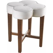 Hillsdale Clover Vanity Stool in Cherry