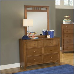 Hillsdale Taylor Falls Dresser and Mirror Set in Pine Finish