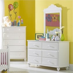 Hillsdale Lauren Double Dresser and Mirror Set