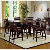 Hillsdale Nottingham Round Counter Height 7-Pc Dining Set in Espresso