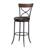 Hillsdale Cameron 30 X-Back Swivel Bar Stool in  Brown