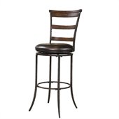 Hillsdale Cameron 26 Ladder Back Swivel Counter Stool in 