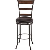 Hillsdale Cameron 30 Ladder Back Swivel Bar Stool in  Brown