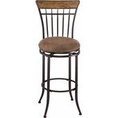 Hillsdale Charleston 26 Spindle Back Swivel Counter Stool in Tan