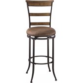 Hillsdale Charleston 30 Ladder Back Swivel Bar Stool in  Tan
