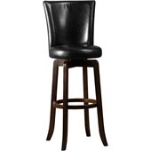 Hillsdale Copenhagen 30 Swivel Bar Stool in Black Vinyl/Espresso
