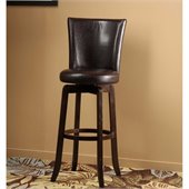 Hillsdale Copenhagen 30 Swivel Bar Stool in Brown Vinyl/Espresso