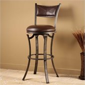 Hillsdale Drummond 30 Swivel Bar Stool in Rubbed Pewter