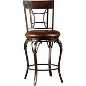 Hillsdale Granada 26 Swivel Counter Stool in Dark Chestnut/Brown