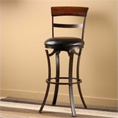 Hillsdale Kennedy 30 Swivel Bar Stool in Black/Gold