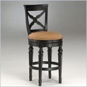Hillsdale Northern Heights 26 Swivel Counter Stool in Black/Honey