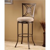 Hillsdale Rowan 30 Swivel Bar Stool in Silver Brown