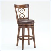 Hillsdale Villagio 26 Swivel Scroll Back Counter Stool in Chestnut