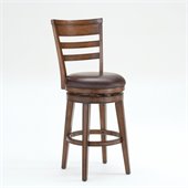 Hillsdale Villagio 26 Swivel Ladder Back Counter Stool in Chestnut