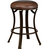 Hillsdale Kelford 26 Backless Swivel Counter Stool in Antique Bronze