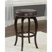 Hillsdale Wilmington 25.5  Swivel Counter Stool in Brown/Cappuccino